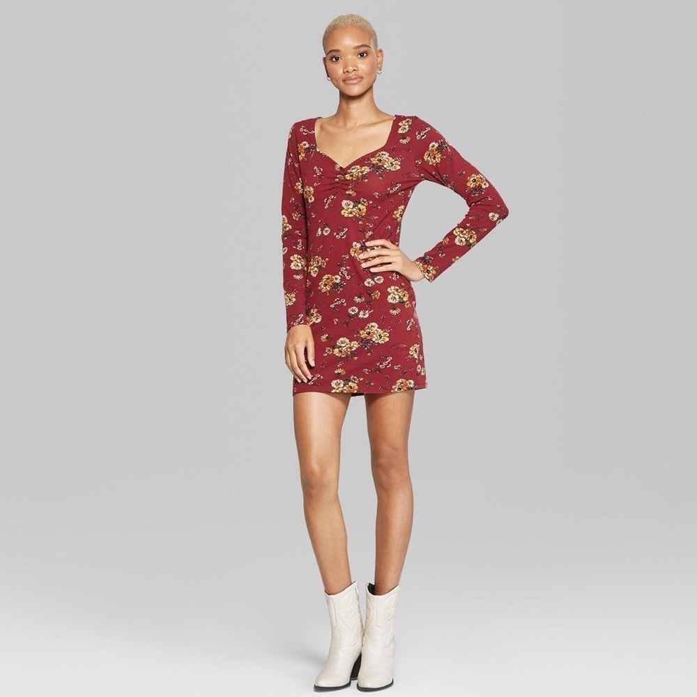 3/$15 Wild Fabel Floral Bodycon Dress